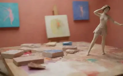 Un delicado bailarín en movimiento