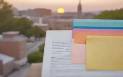 Collage of colorful tabs and folders