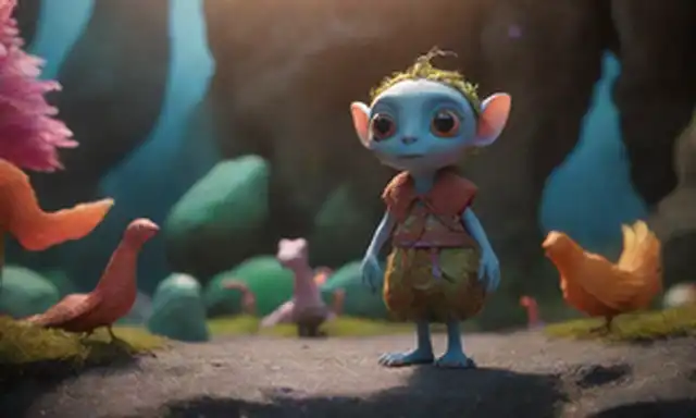 personajes 3D, colores vibrantes, antecedentes caprichosos, criaturas de fantasía, detalles intrincados, simbolismo oculto, temas narrativos, ilustraciones, figuras, atmósfera mística, formas abstractas, perfiles de personajes