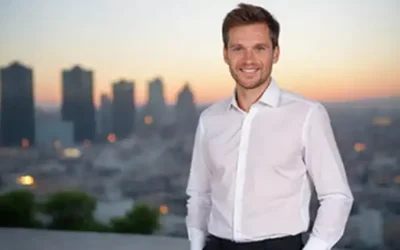 Una persona sonriente y elegante con una mirada suave