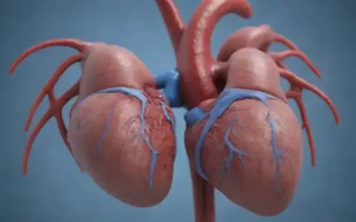 Ilustración 3D de un ritmo cardíaco en movimiento