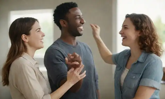 3-5 personas en un entorno casual
