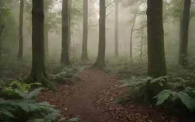 Un bosque exuberante con una variedad diversa de especies