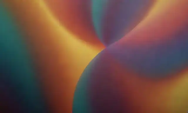 Una mezcla de formas abstractas, entrelazadas con formas orgánicas, mezclando colores cálidos y frescos, sugiriendo una conexión entre lo tangible e intangible, con sutiles toques de luz y sombra, evocando un ambiente de profundidad y sutileza