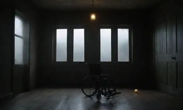 Una casa oscura y lencería con ventanas acolchadas