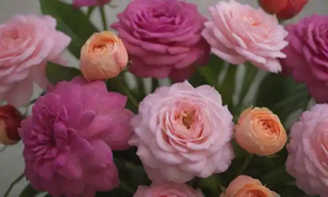 Un ramo de flores vibrantes con pétalos que se desenvuelven para revelar significados ocultos