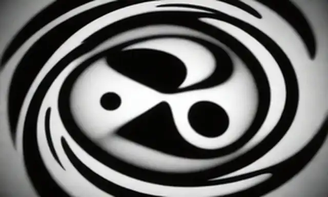 Un equilibrio armónico de colores blanco y negro, girando juntos en un movimiento circular, simbolizando la unidad y la dualidad; dos fuerzas opuestas fusionándose en un todo cohesivo; un diagrama de taiji con principios de yin y yang entrelazado; una representación dinámica de la interacción entre la luz y la oscuridad
