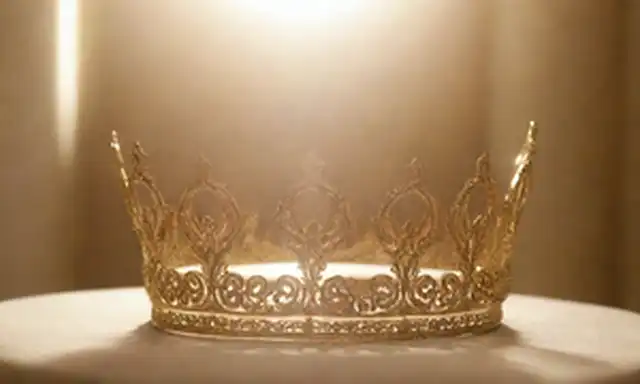 Un aura resplandeciente rodea una corona regal