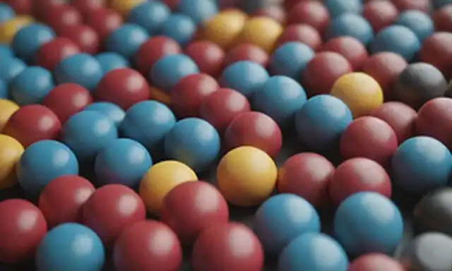 formas geométricas 3D mezcladas en armonía