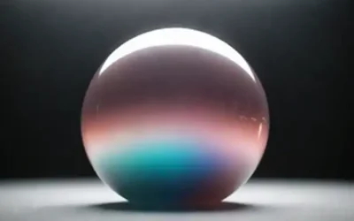 3D renderización de ondas de luz doblando alrededor de un objeto esférico