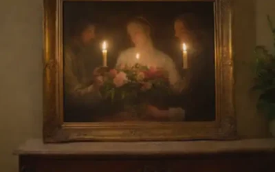 Pintura al óleo del siglo XVIII con un marco dorado sutil
