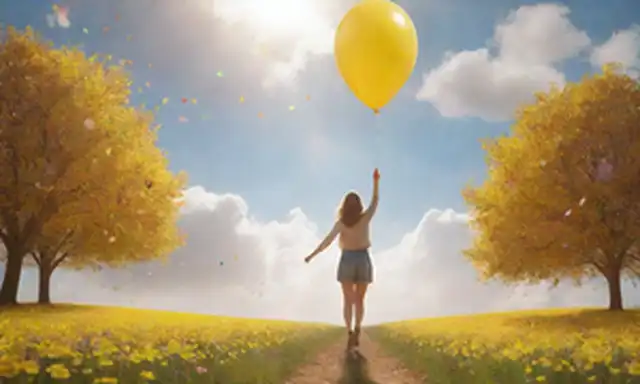 Un soleado fondo amarillo
