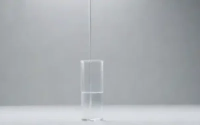 pipeta de laboratorio 3D con tubos de vidrio y piezas de metal