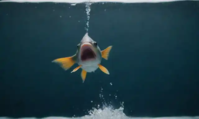 Un pez saltando del agua