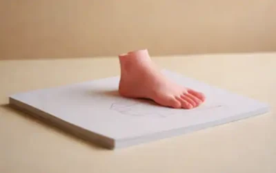 Una ilustración minimalista de un pie