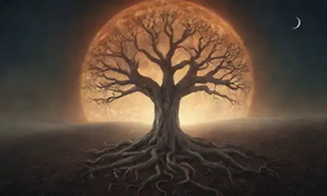 La ilustración del siglo XVII de un árbol con raíces que simbolizan la verdad bíblica