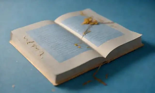 Libro de poesía 3D con páginas doradas