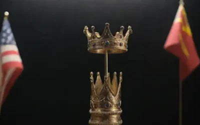 Una corona majestuosa en un fondo oscuro