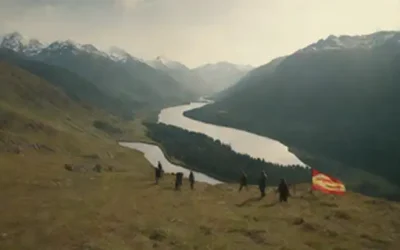 Un mapa con una frontera audaz